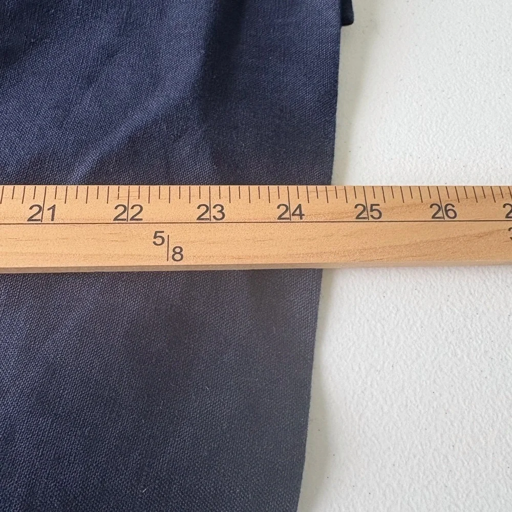 Anne Klein Navy Blue Linen Size 14W Jacket Collared Front Button Office Career - Picture 9 of 9